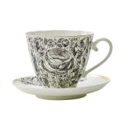 Tea cup with saucer Black Summer
