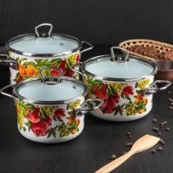 Russian Enameled pots