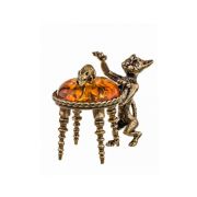 Cat and mouse on a ottoman