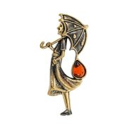 Brooch Girl in rain
