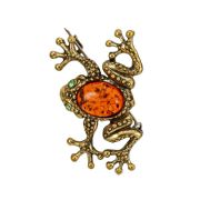 Brooch Frog-toad on a leg