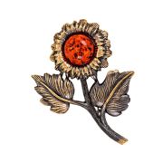 Brooch Sunflower field