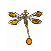 Brooch Dragonfly with a bow