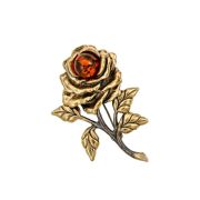 Brooch Flower Rose Black Magic Bud