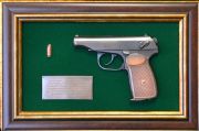 Decorative panel with Makarov pistol