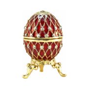 Faberge egg "Net" small with rhinestones