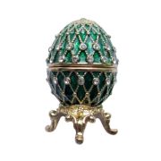 Faberge egg "Net" small with rhinestones