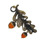 Brooch Accorn leaf
