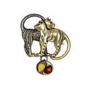 Brooch Cat Yin Yang