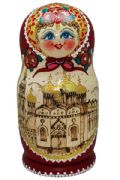 10TL608A Nesting Doll  Church Burnt