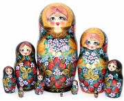 10FL169 Nesting Doll w/Flowers Assorted