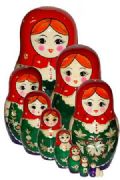 12VK012  Nesting Doll Straw Inlaid