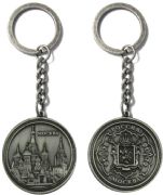 Keychain-coin "Moskva.St. Basil's Cathedral-Spasskaya Tower"