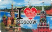 Magnet 3D vinyl "St. Basil's Cathedral.I LOVE MOSCOW"