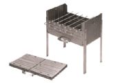 Stainless steel Charcoal grill grill  No.2 with 6 skewers