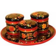 "Khokhloma" Spice Set — 4 pcs