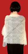 Orenburg lace knitted downy shawl