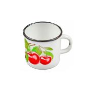 Enameled cup Cherry garden