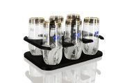 Bar cocktail glasses. Chrystal
