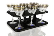 Bar  martini glasses. Chrystal