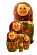 5FM273 Nesting Doll  w/Flowers Assorted