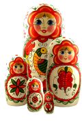 5FM279 Nesting Doll  Northern patterns