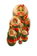 5FS129 Nesting Doll  w/Flowers Assorted