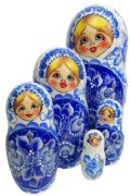 5FM162 Nesting Doll  w/Flowers Assorted