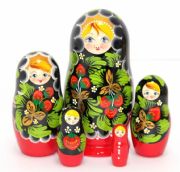 5FM186 Nesting Doll  w/Flowers Assorted