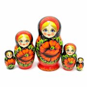 5FM188 Nesting Doll with flowers