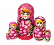 5FM212 Nesting Doll  w/Flowers Assorted