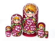 5FM214 Nesting Doll  w/Flowers Assorted
