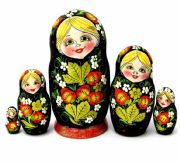 5FM253 Nesting Doll  w/Flowers Assorted