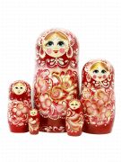 5FM267 Nesting Doll  w/Flowers Assorted