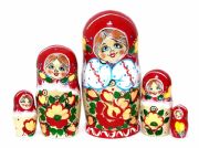 5FM273 Nesting Doll  w/Flowers Assorted
