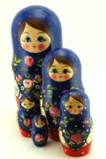 5FM321 Nesting Doll  w/Flowers Assorted