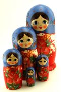 5FM323 Nesting Doll  w/Flowers Assorted