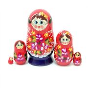 5FS112 Nesting Doll  w/Flowers Assorted