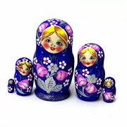 5FS114 Nesting Doll  w/Flowers Assorted