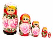 5FS121 Nesting Doll  w/Flowers Small