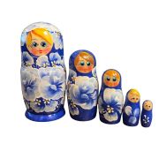 5FS123 Nesting Doll  w/Flowers Small