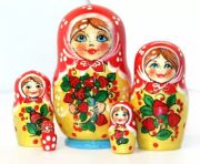 5FS126 Nesting Doll  w/Flowers Small