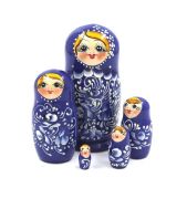 5FS128 Nesting Doll  w/Flowers Small