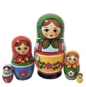 5FS130 Nesting Doll  w/Flowers Assorted