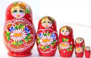 5FS132 Nesting Doll  w/Flowers Assorted