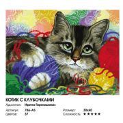 Cat with clews Painting by numbers