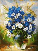 Painting by numbers. "Chamomiles and Cornflowers" 30x40 cm