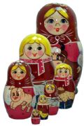 7TM645A Nesting Doll with Animals