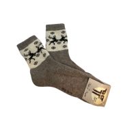 Camel wool socks with pattern