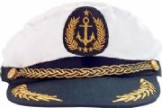 Captain cap, with a ship pattern